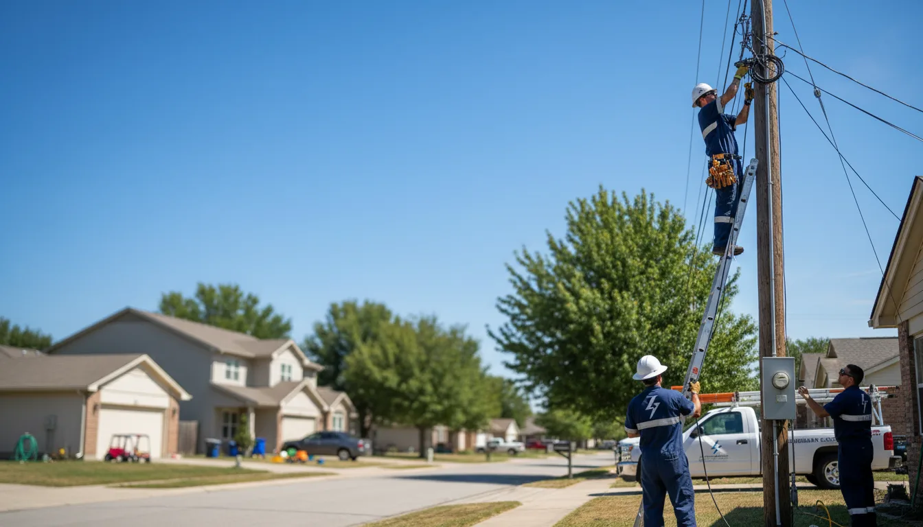 Residential electrician providing installation services in Perkins, OK